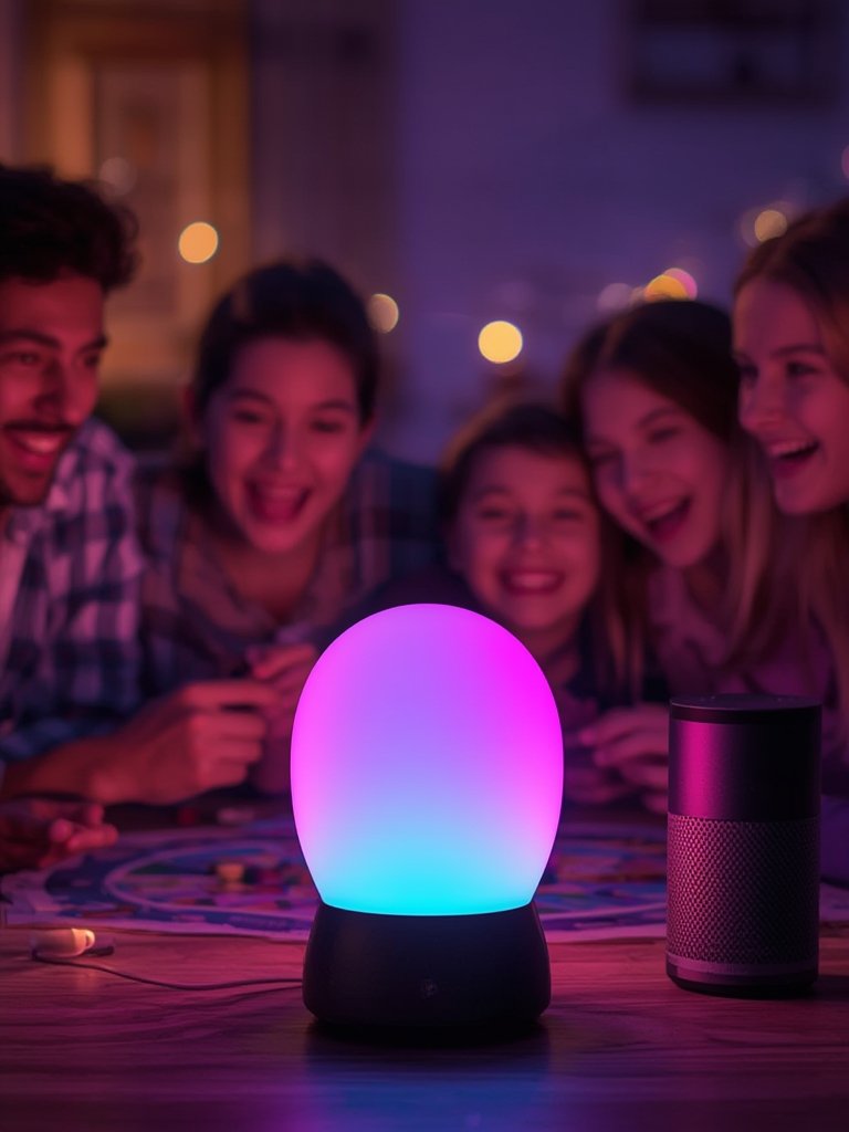 smart lamp in action