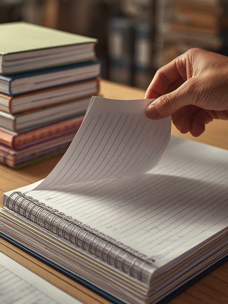 spiral notebooks in action