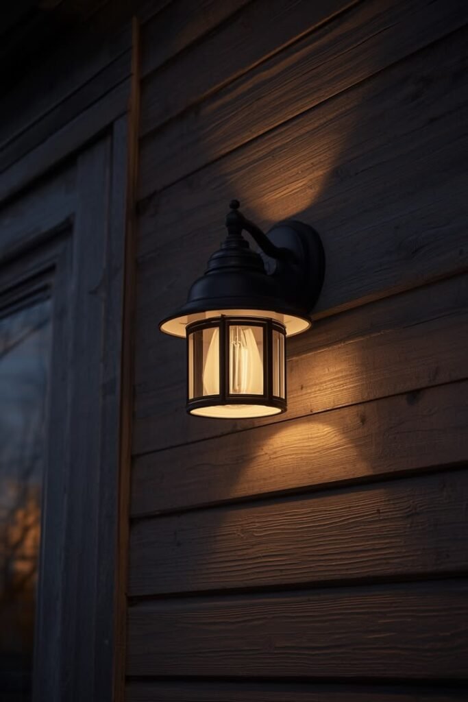 Outdoor Wall Sconce Modern Industrial Weatherproof Black Finish for Porch & Patio
