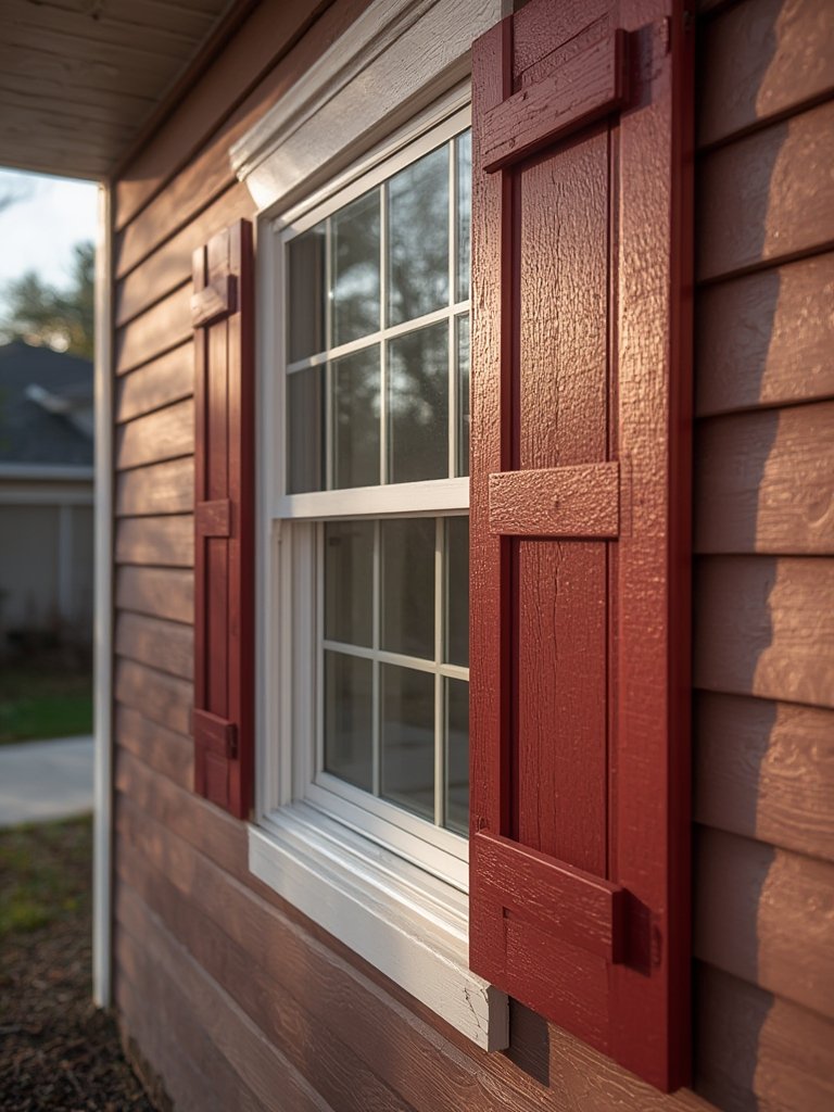 vinyl shutters in action