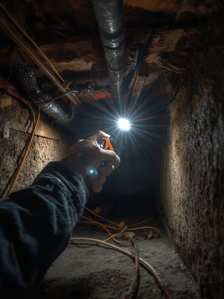 led spotlight in action