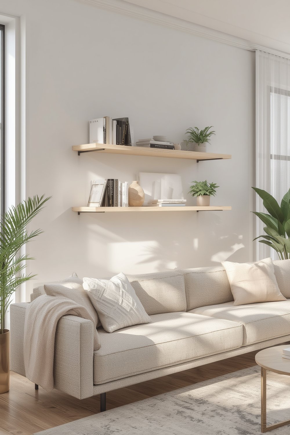 floating shelves product view