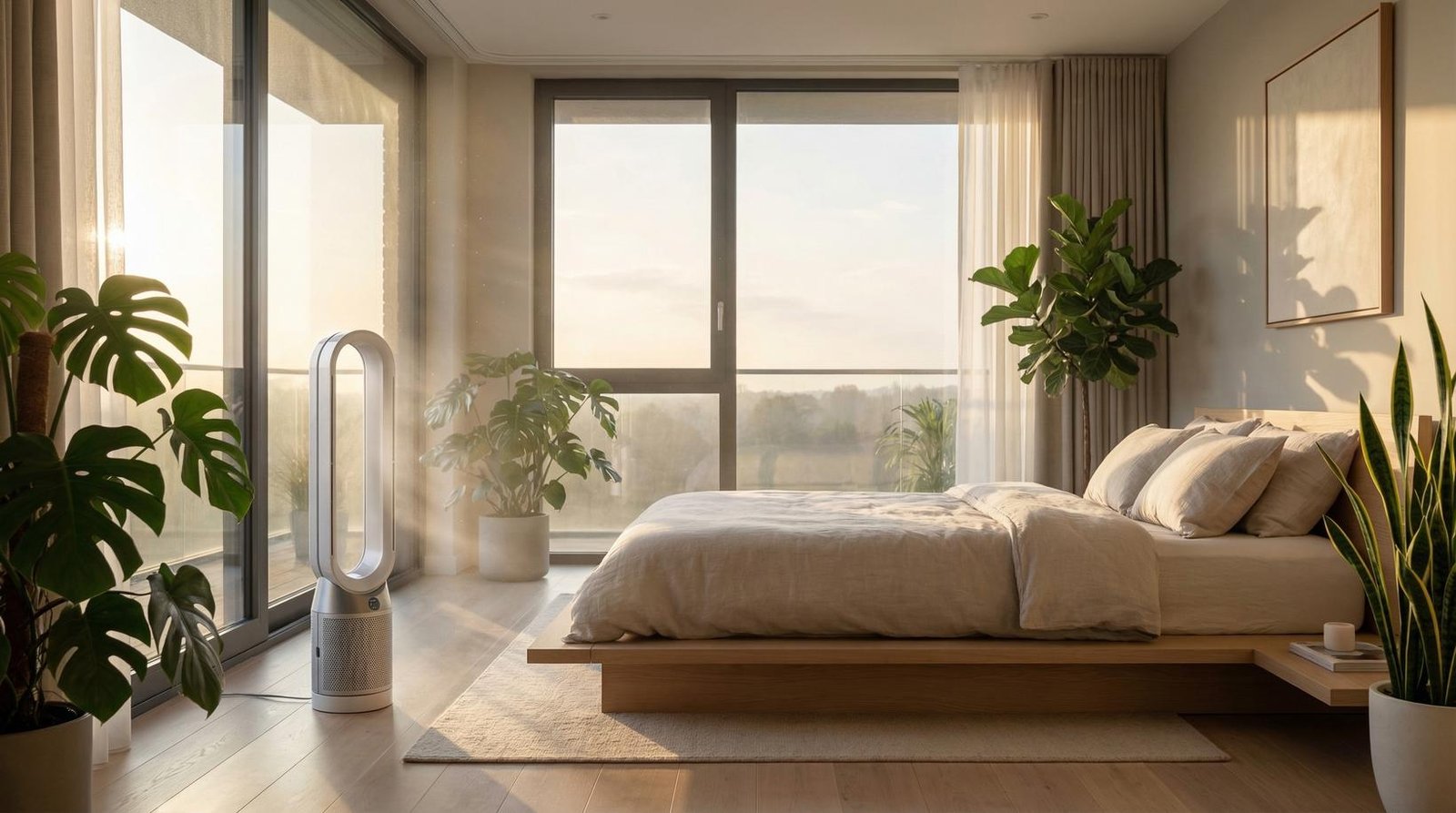 air quality monitor, bedroom air quality, portable air purifier