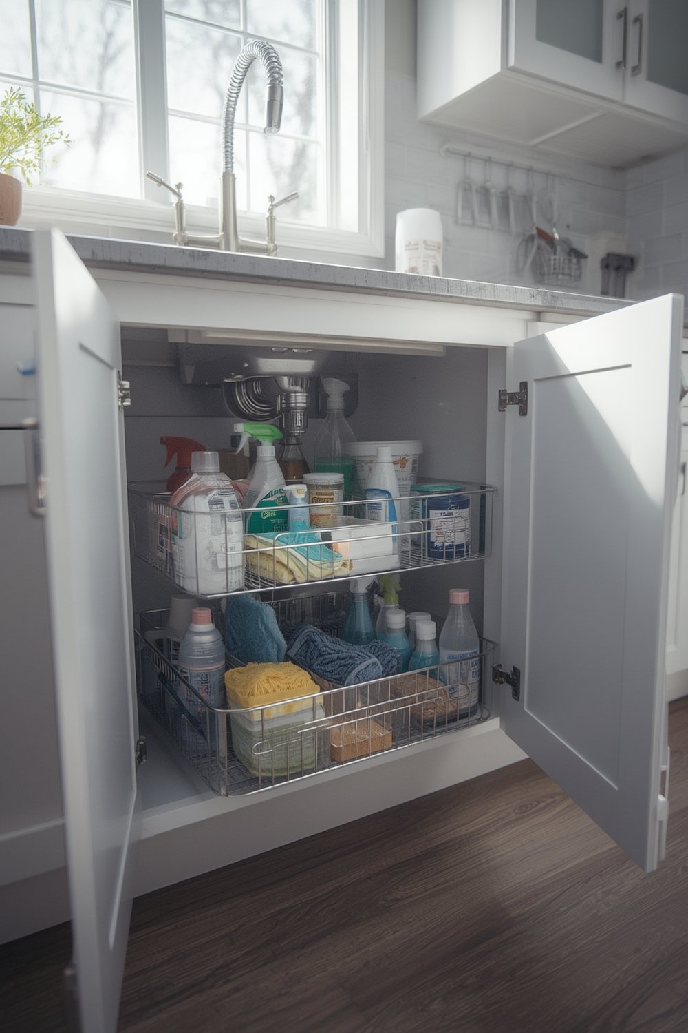 under sink organizer with drawers - Illustration 1