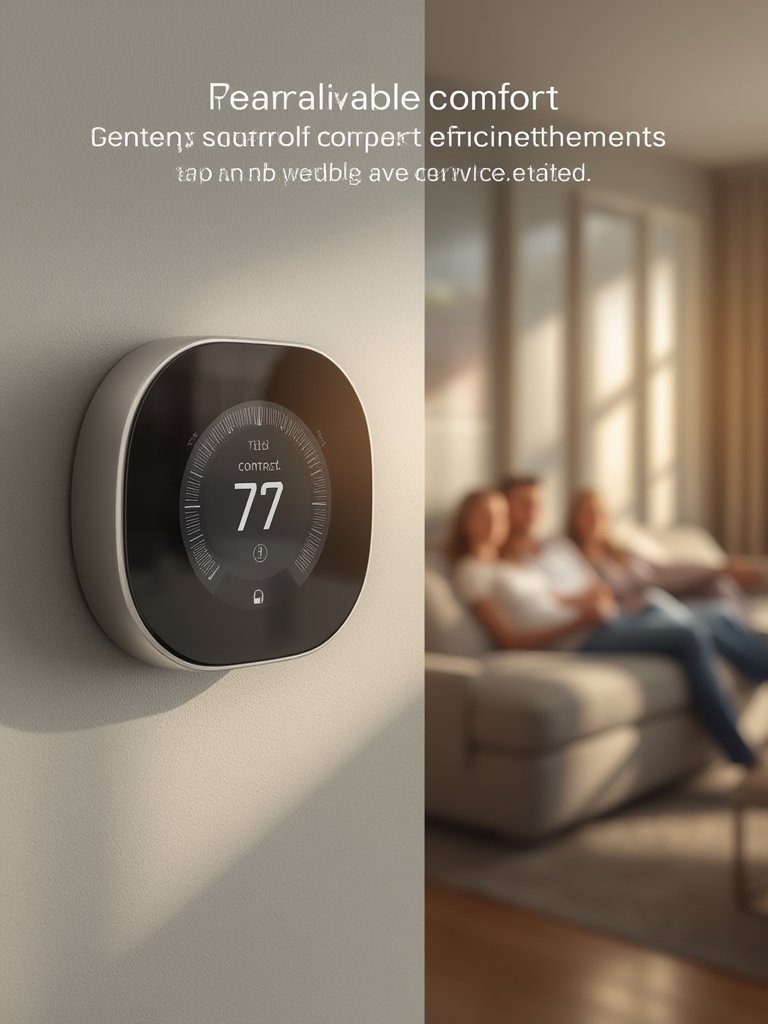 smart thermostat in action