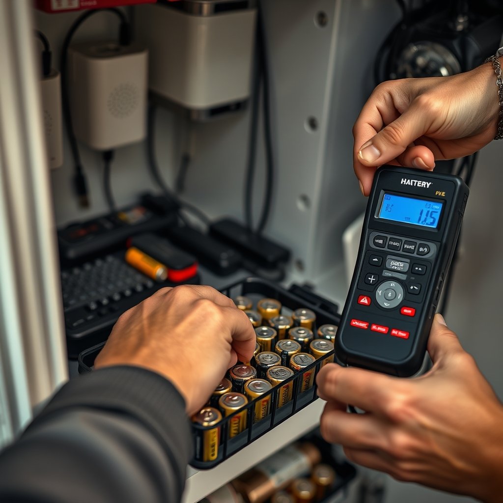 battery organizer in action