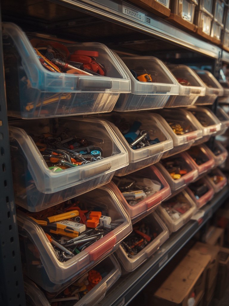 storage bins in action