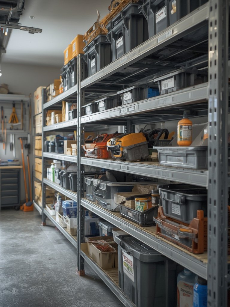 plastic shelves in action