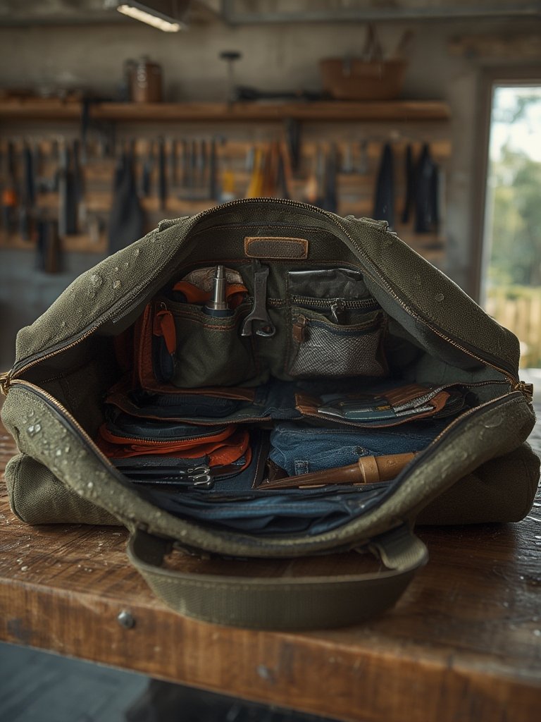 duffle bag in action