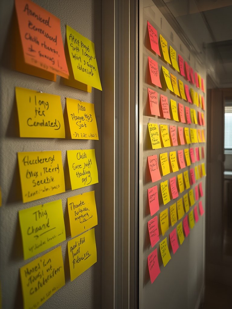 sticky notes in action