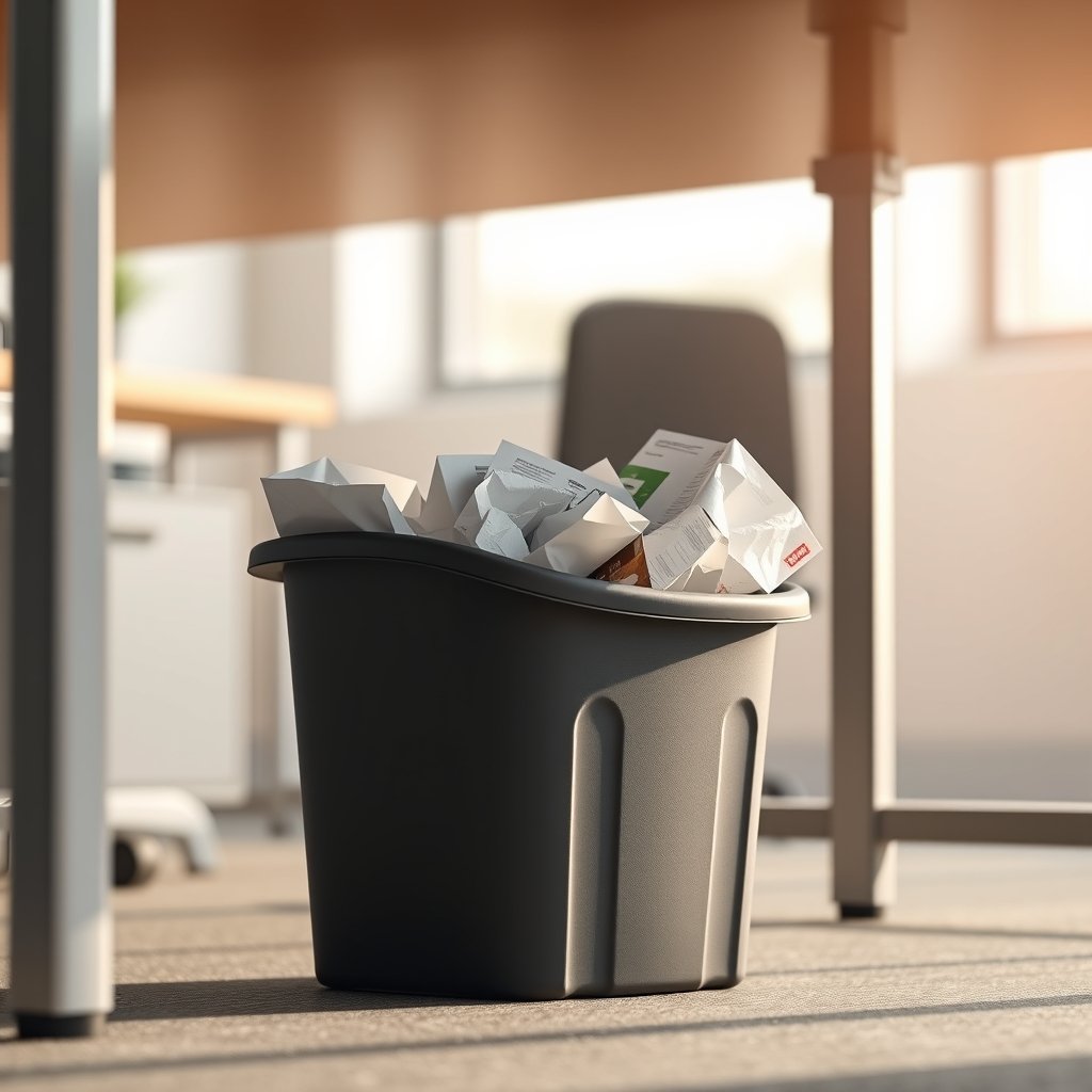 waste basket in action