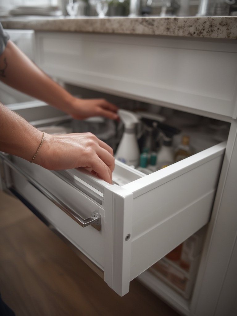 Commercial Investigation: User wants drawer-based storage that keeps under-sink items visible and easy to sort before buying.