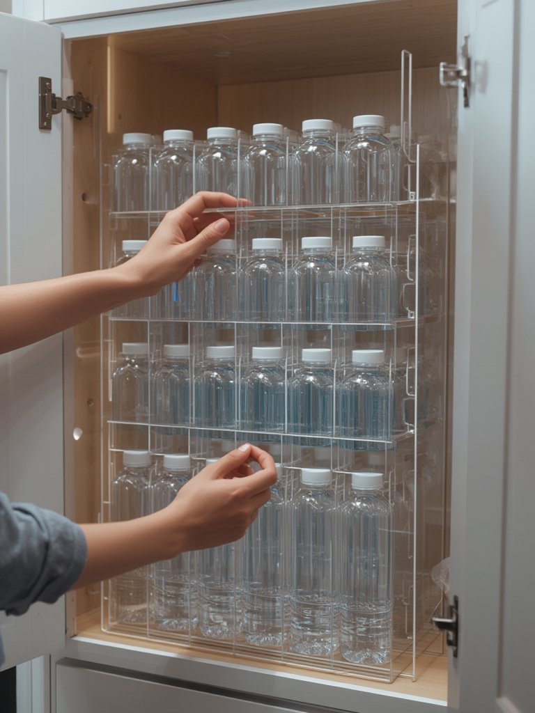 water bottle organizer for cabinet - Illustration 2