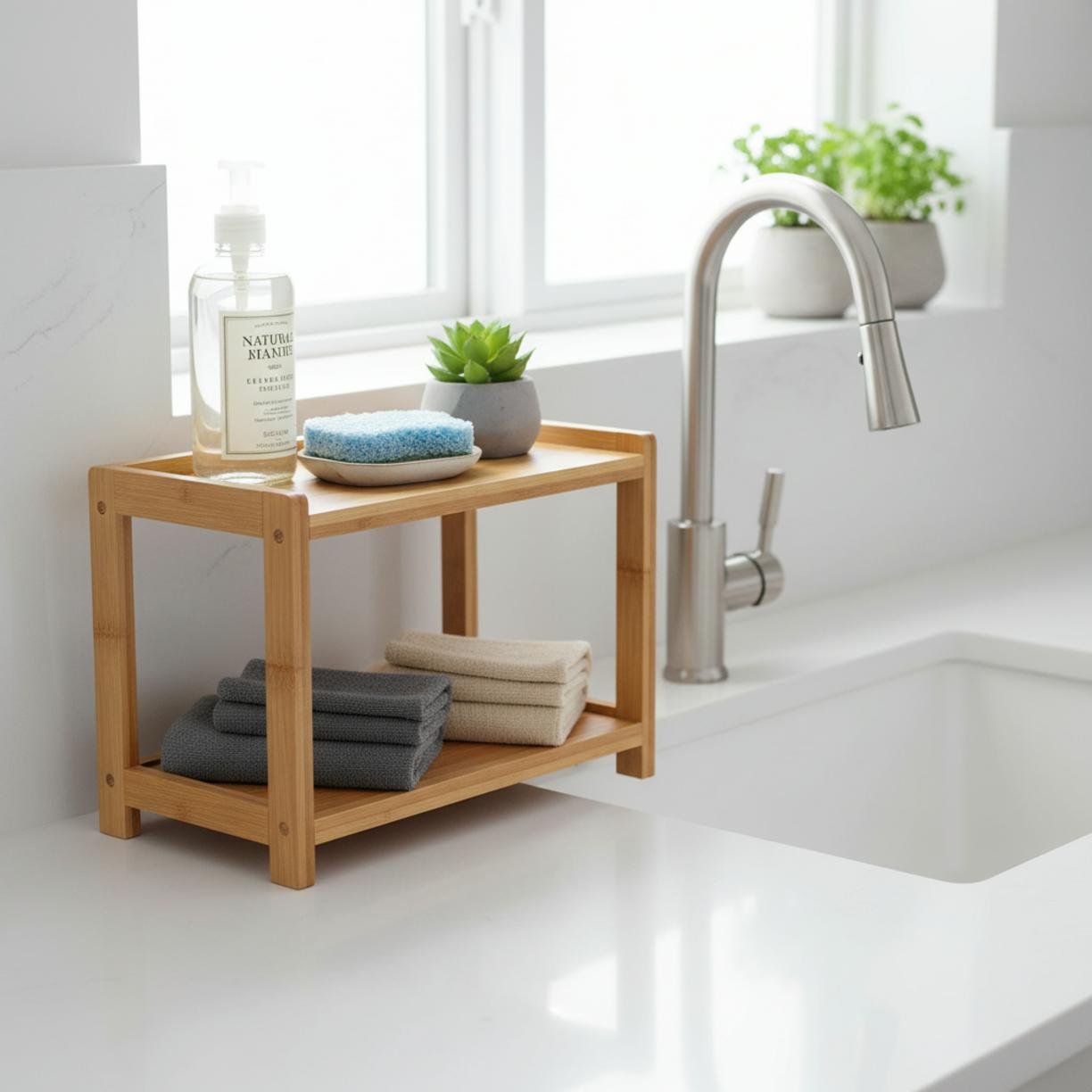 bamboo shelf in action