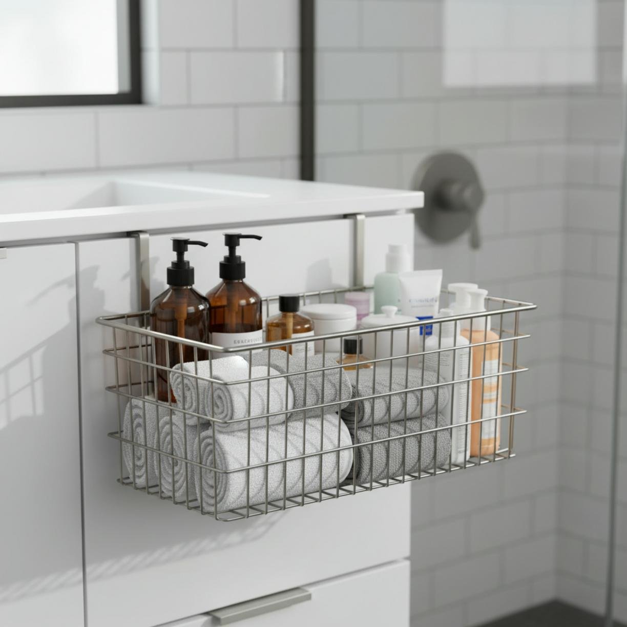 cabinet organizer in action