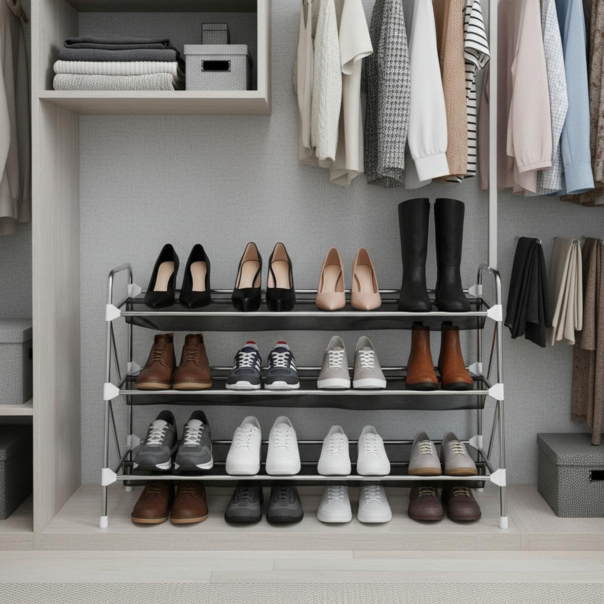 shoe rack in action