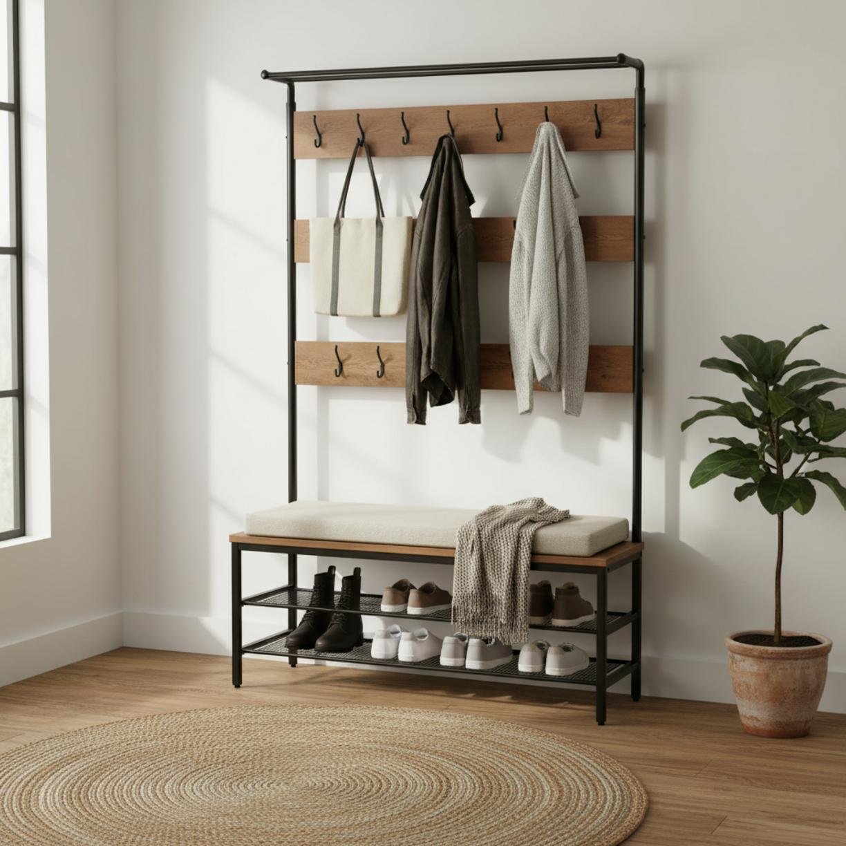 hall tree product view