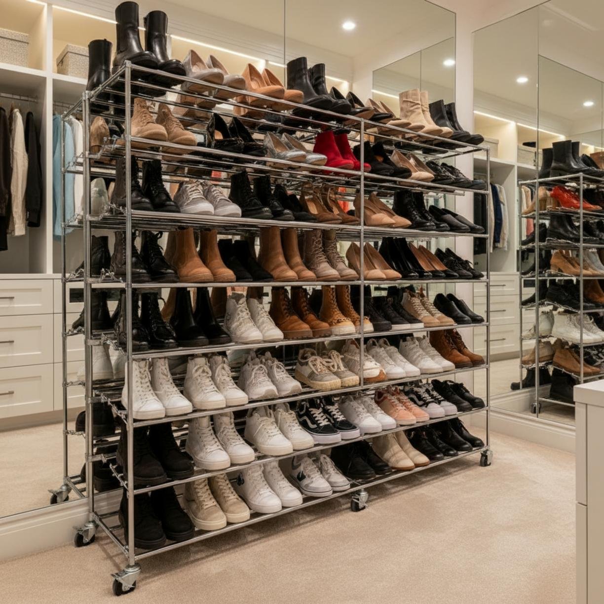 shoe rack in action