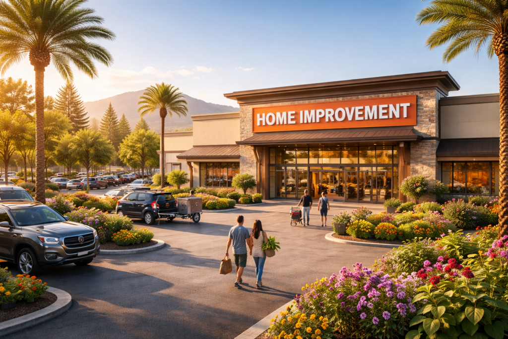 Informational: User wants to find and explore Lowe's Home Improvement options in Upland, including store details, products, and services.