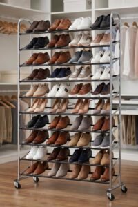 chrome shoe rack