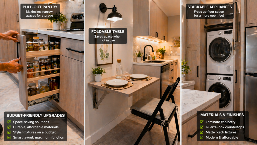 Informational: User wants creative and practical tips for renovating a small kitchen.