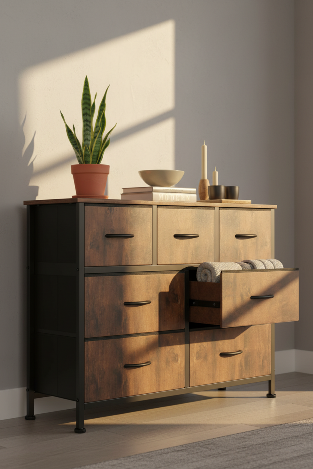 dresser organizer in action