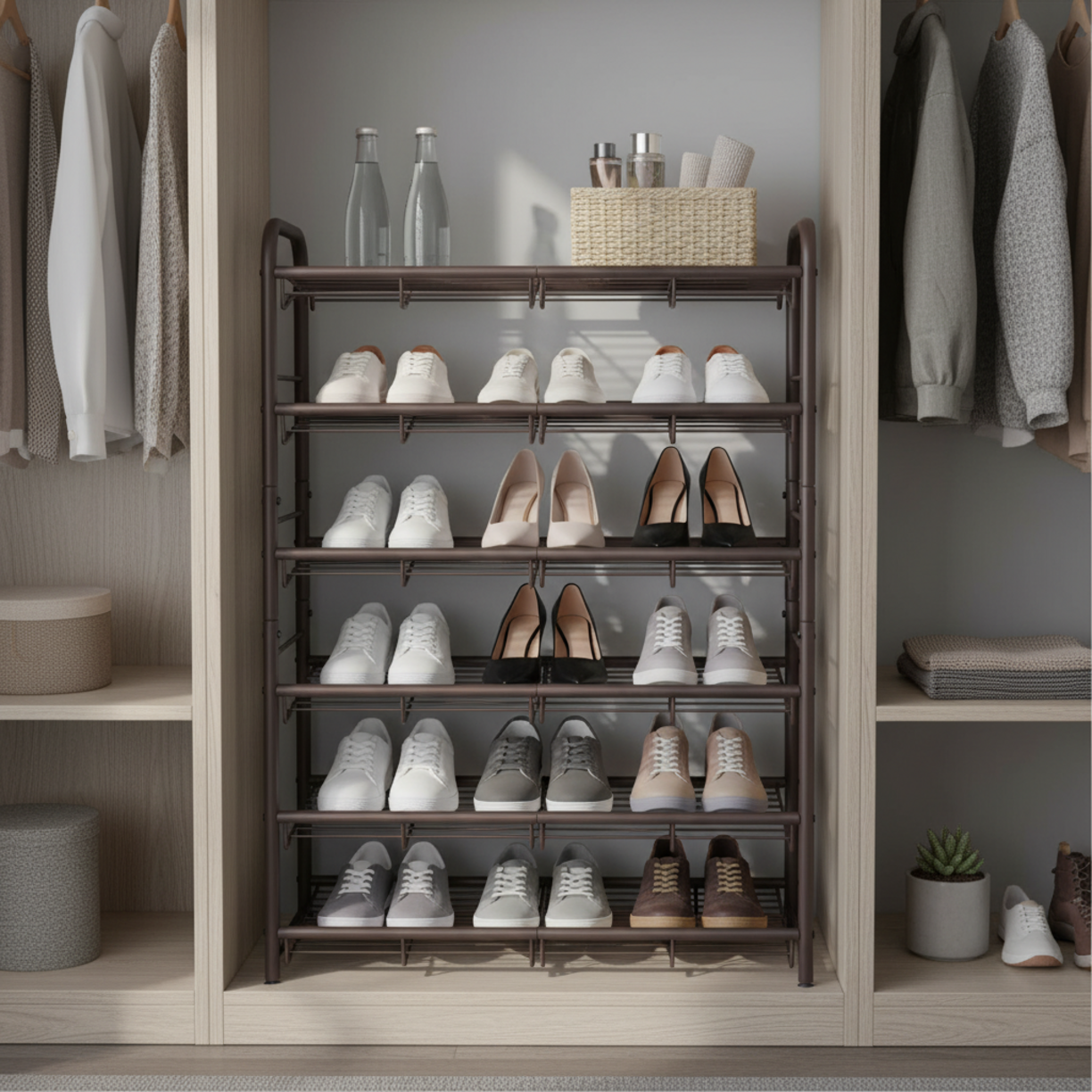 shoe rack in action