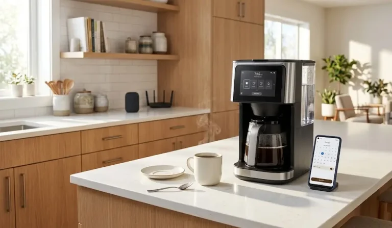 app controlled coffee maker, programmable smart coffee machine, voice controlled coffee maker, smart drip coffee maker, coffee maker with schedule