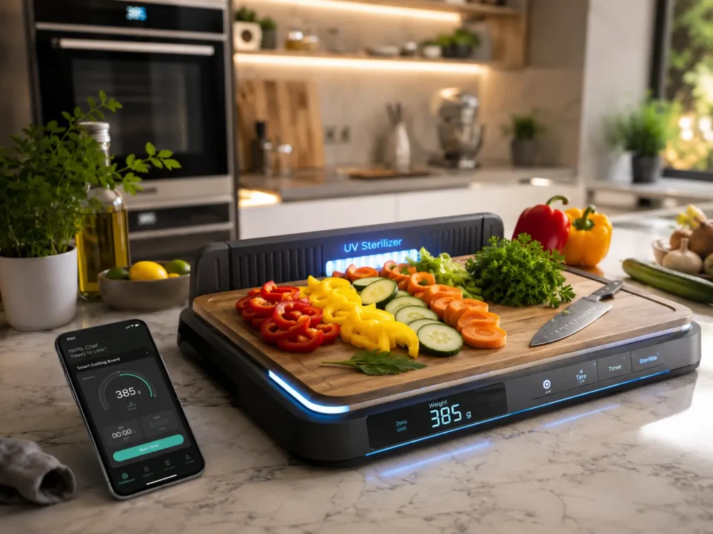 Smart Cutting Board: 7 Best Ways to Improve Food Prep (Proven Guide) 2 digital cutting board, smart chopping board, cutting board with timer, UV sterilizing cutting board, food prep cutting board with scale