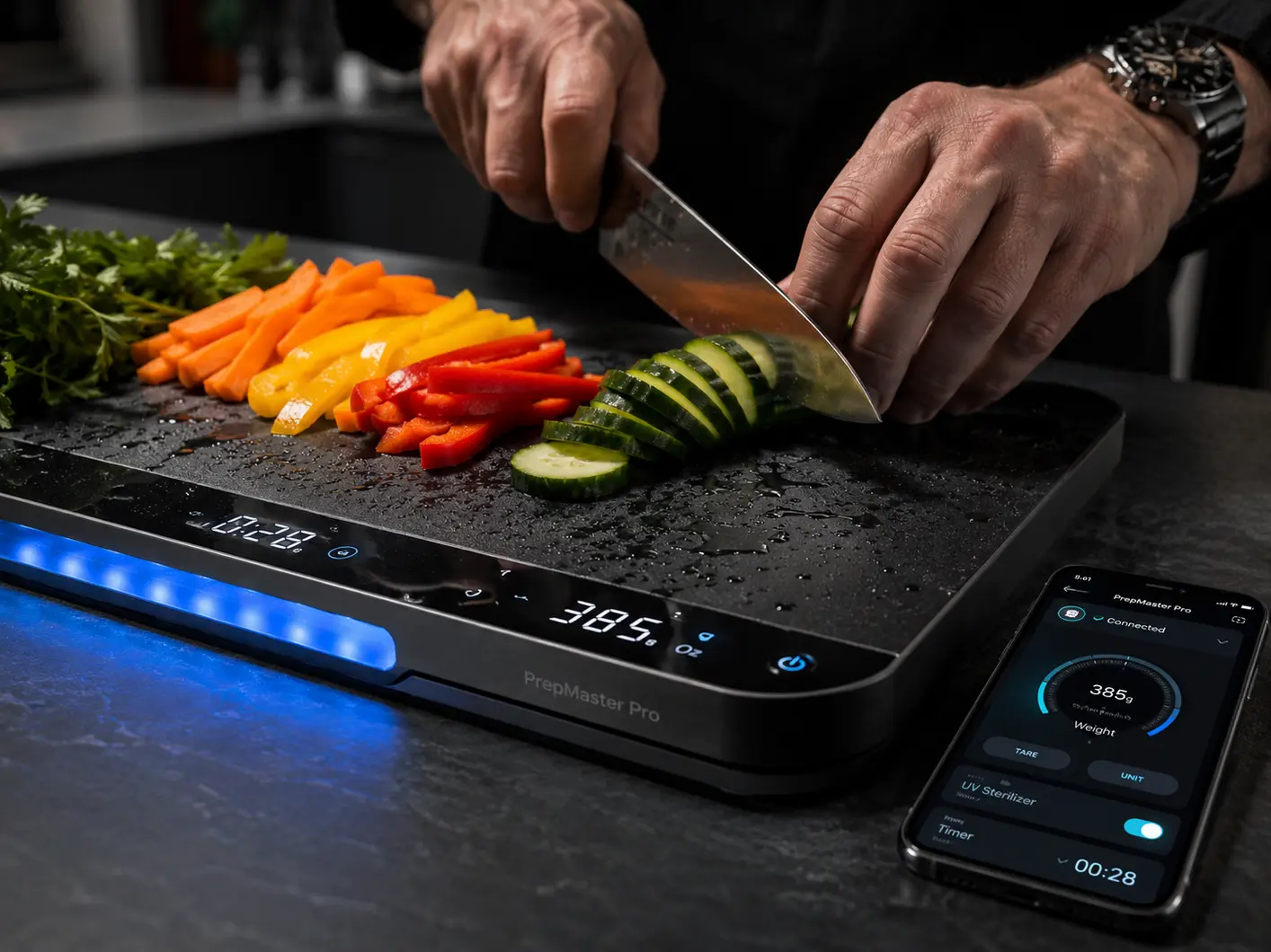Smart Cutting Board: 7 Best Ways to Improve Food Prep (Proven Guide) 3 digital cutting board, smart chopping board, cutting board with timer, UV sterilizing cutting board, food prep cutting board with scale
