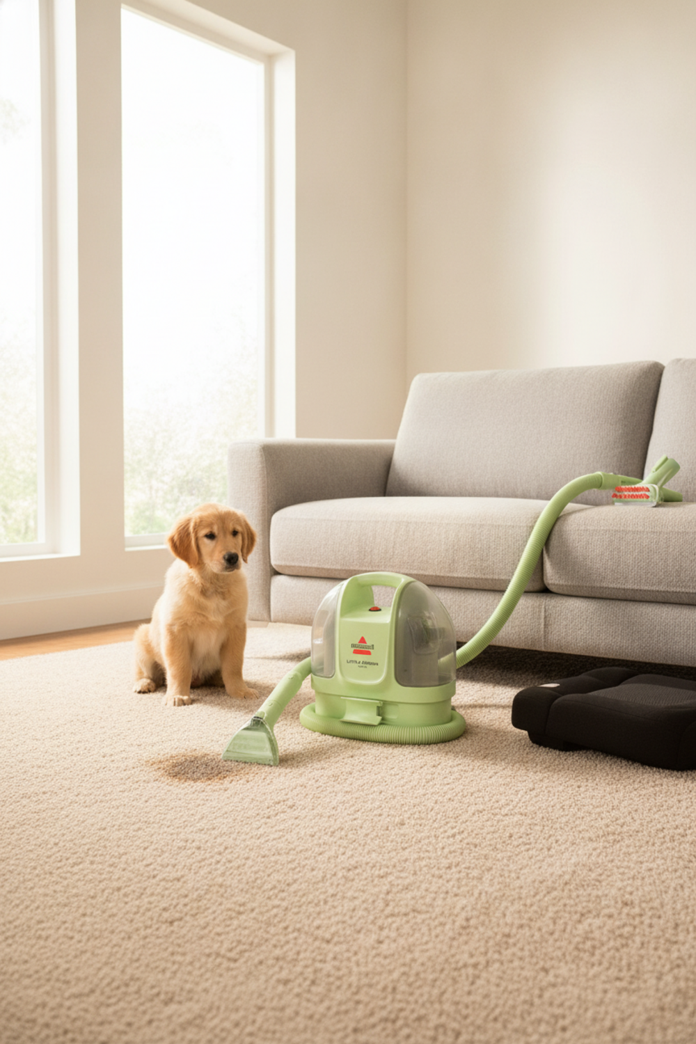 carpet cleaner in action