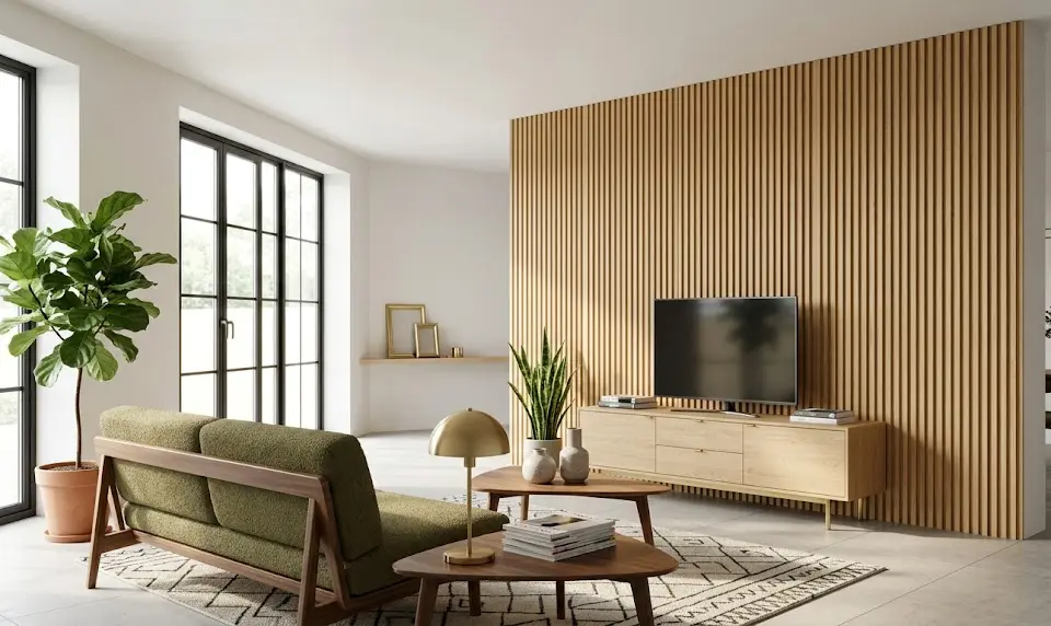 Fluted Wall Panels: 7 Best Ways to Improve Acoustics (Proven Guide) 2 Acoustic wood panels residential, 3D laminate fluted panels, living room fluted accent