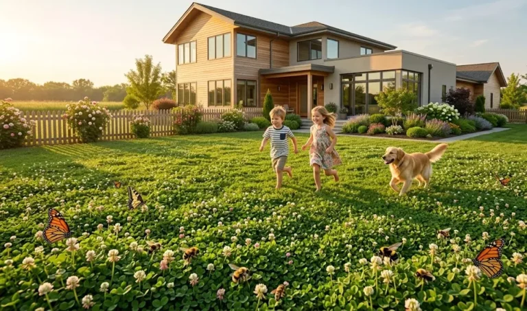 Eco-lawn seed blend, how to plant a clover lawn, drought resistant ground cover, replacing grass with clover