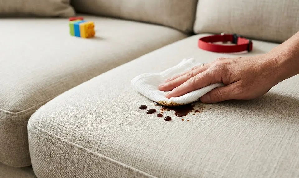 Pet friendly couch fabric, washable modular sofa covers, durable family upholstery
