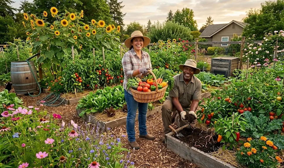 Compost bin for garden, soil health without tilling, building topsoil naturally