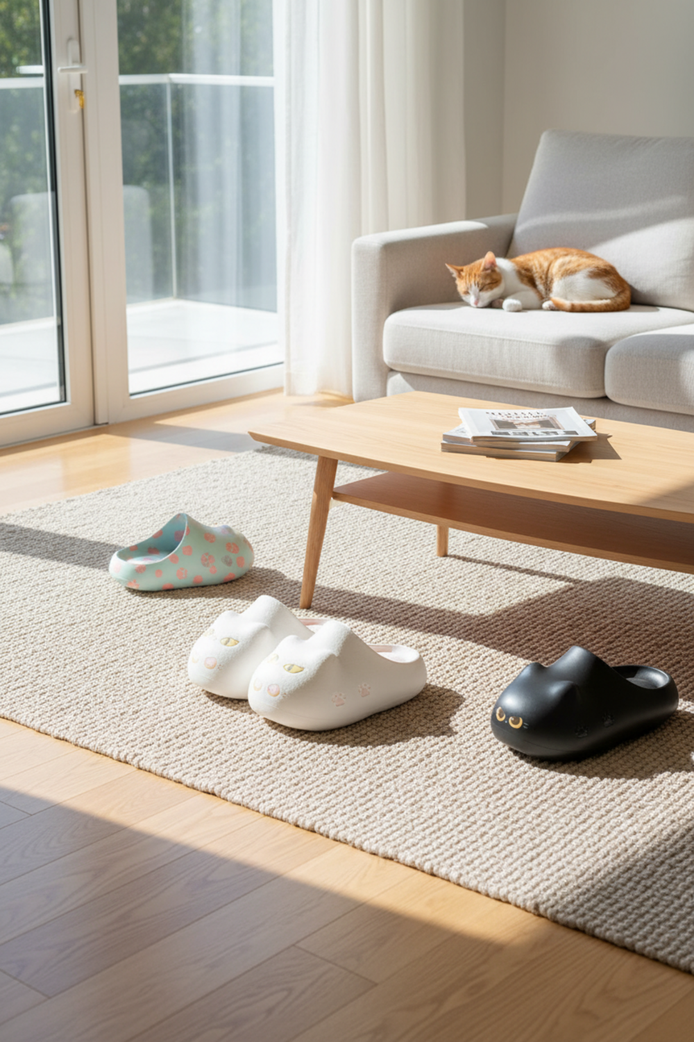 Cat Slippers in action