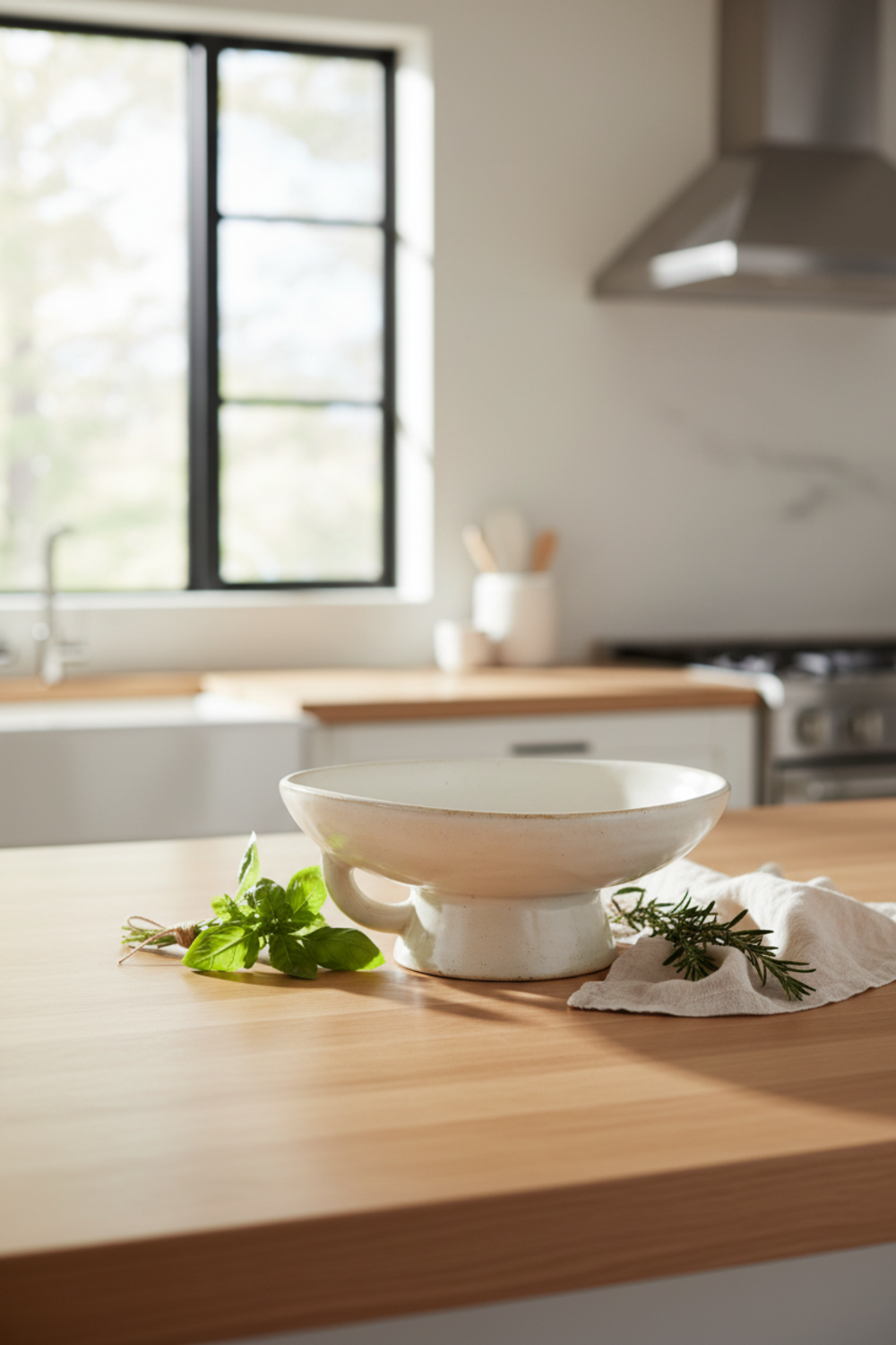 stoneware bowl in action
