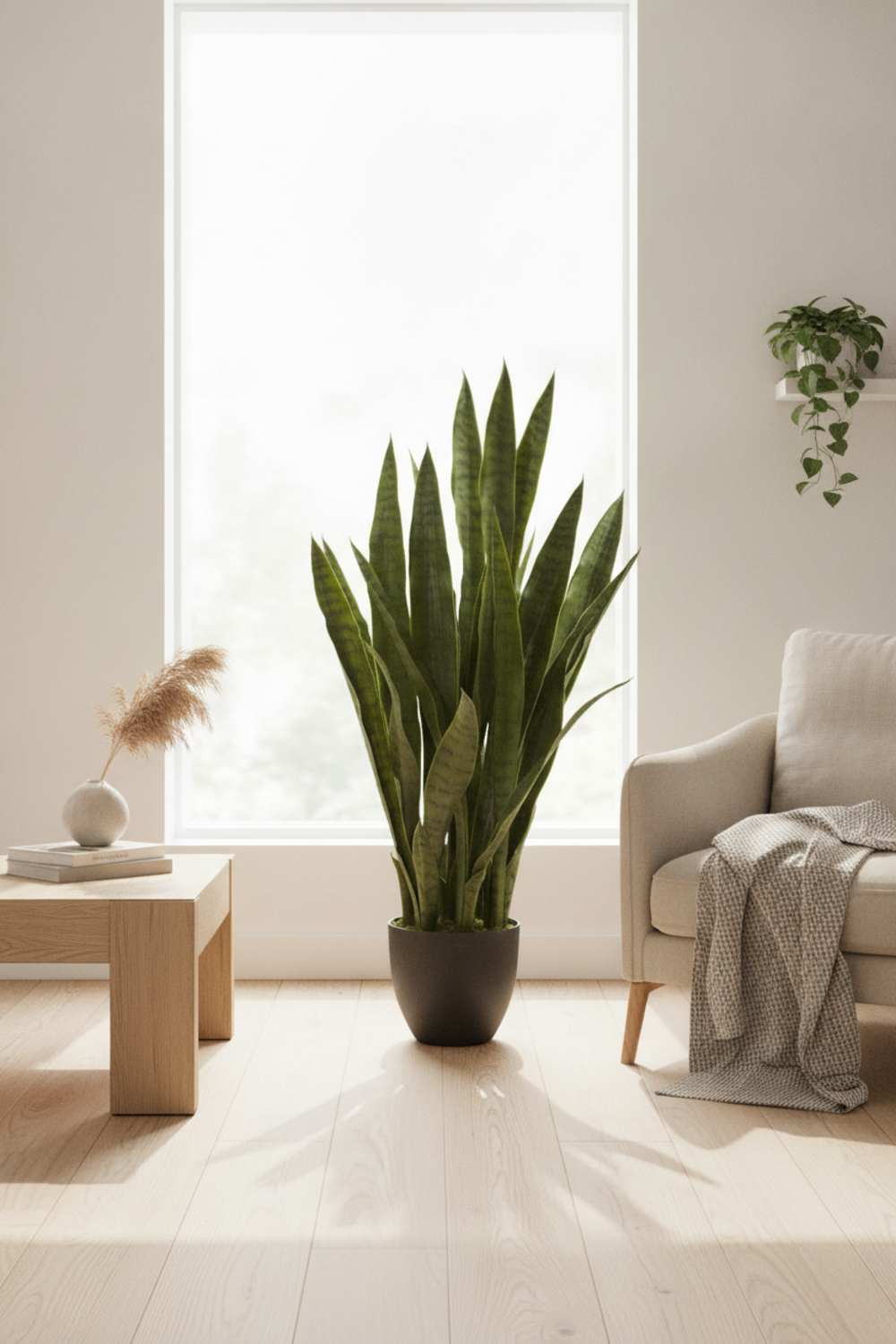 artificial sansevieria in action
