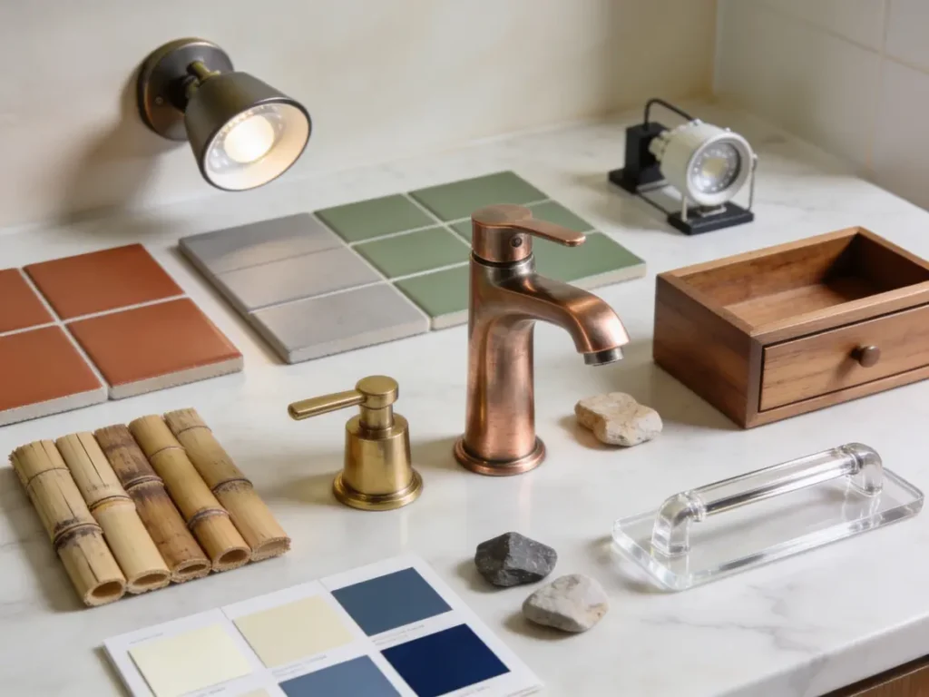 bathroom decor ideas 2026; small bathroom inspiration; bathroom mood board; bathroom tile inspiration; bathroom remodel ideas; modern vintage bathroom; bathroom color ideas; guest bathroom inspiration