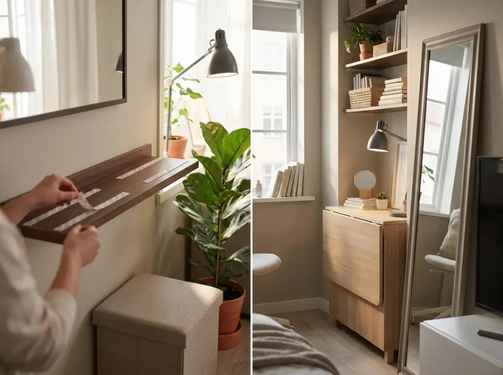 small apartment decor ideas; apartment room ideas; 1 bedroom apartment decor; studio apartment decorating ideas; cozy apartment decor; renter friendly apartment decor; tiny apartment organization ideas; budget apartment makeover