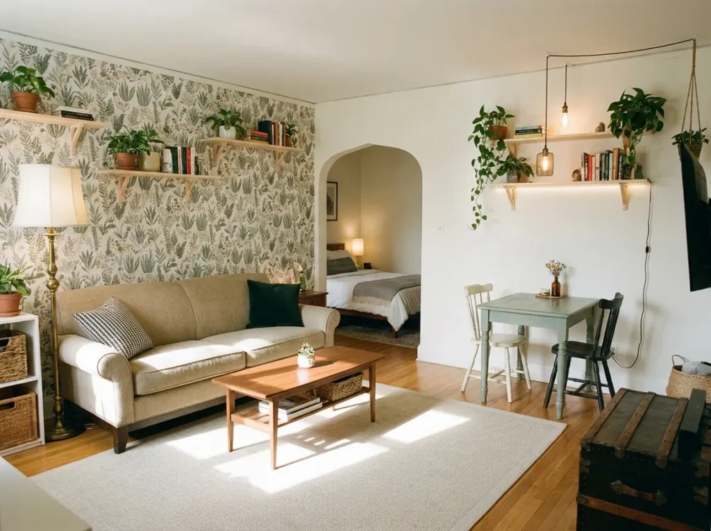 affordable apartment makeover; DIY apartment decor; low cost home decorating ideas; budget friendly living room decor; inexpensive bedroom makeover; apartment essentials checklist