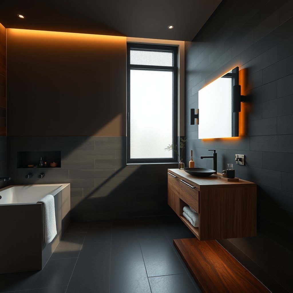 moody bathroom
