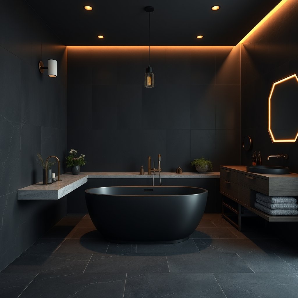 moody bathroom - Illustration 1