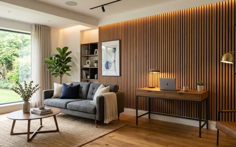 Acoustic Slat Wood Wall Panels: 7 Amazing Ways to Improve Room Acoustics (Proven Guide) 10 fluted wood wall panels, akupanel DIY kit, acoustic felt backing slats, luxury oak slat wall, acoustic timber cladding