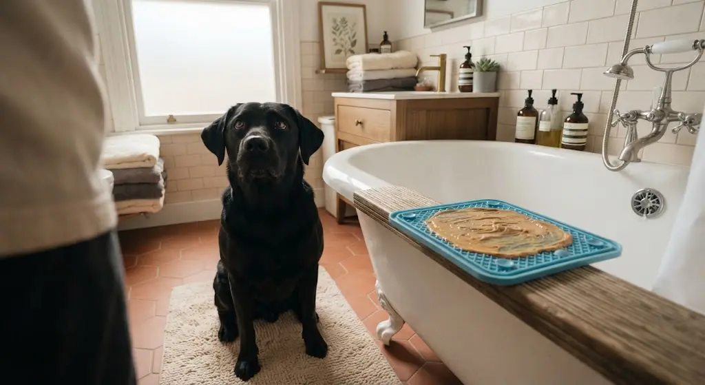 slow feeder lick mat for dogs, suction cup dog lick pad, anxiety relief lick mat cat, wet food enrichment mat, soothing pet treat mat