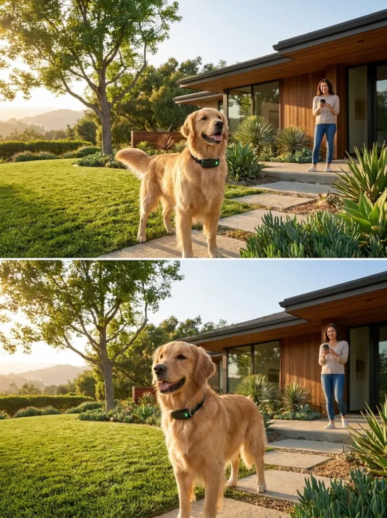 geofence dog collar subscription free, GPS dog perimeter system, smart wireless dog fence, portable virtual dog fence, GPS tracking collar for dogs