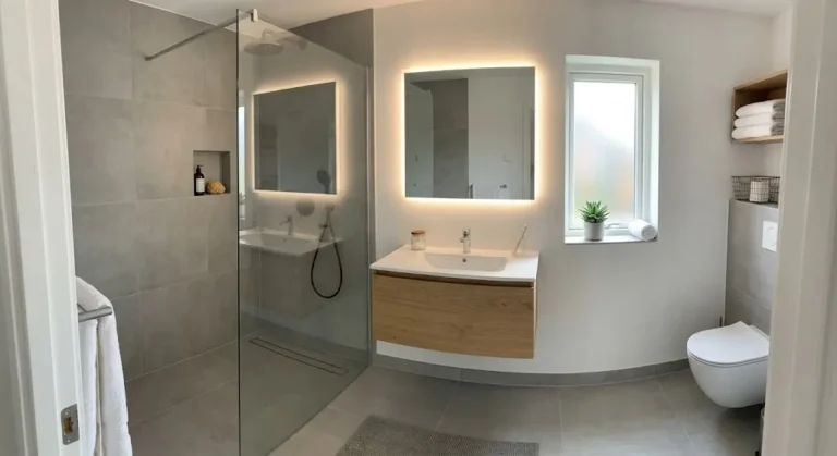 bathroom with no tub ideas; small bathroom shower only layout; is a bathroom without a tub bad for resale; walk-in shower instead of tub small bathroom