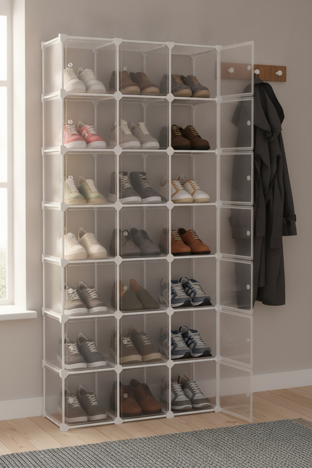 shoe rack in action