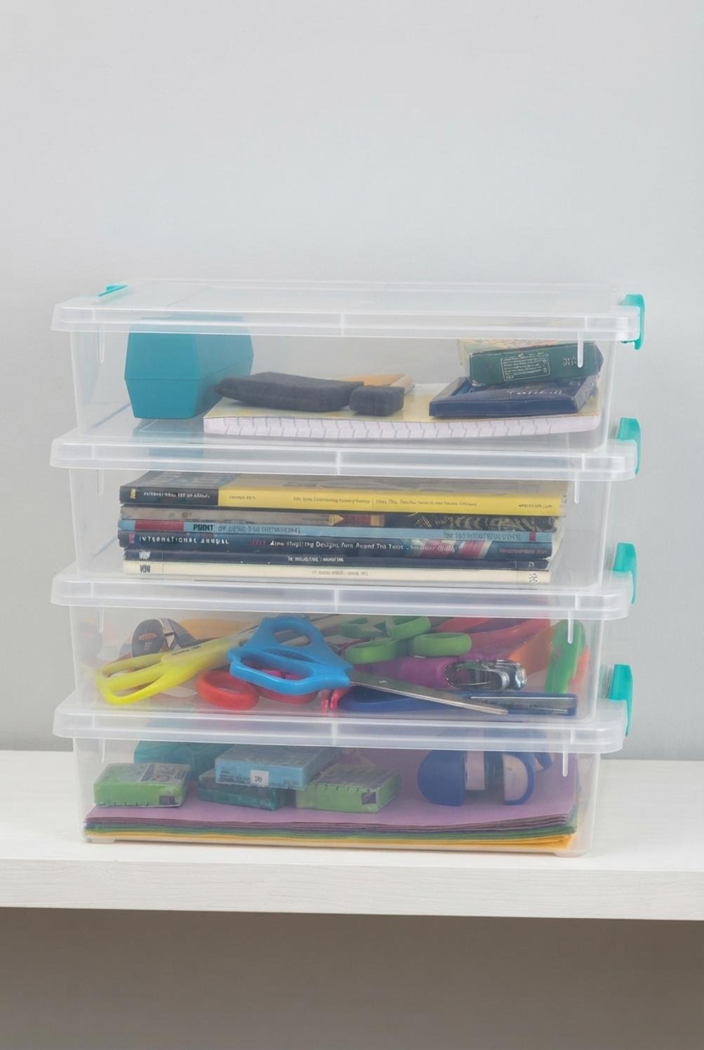 storage bins in action