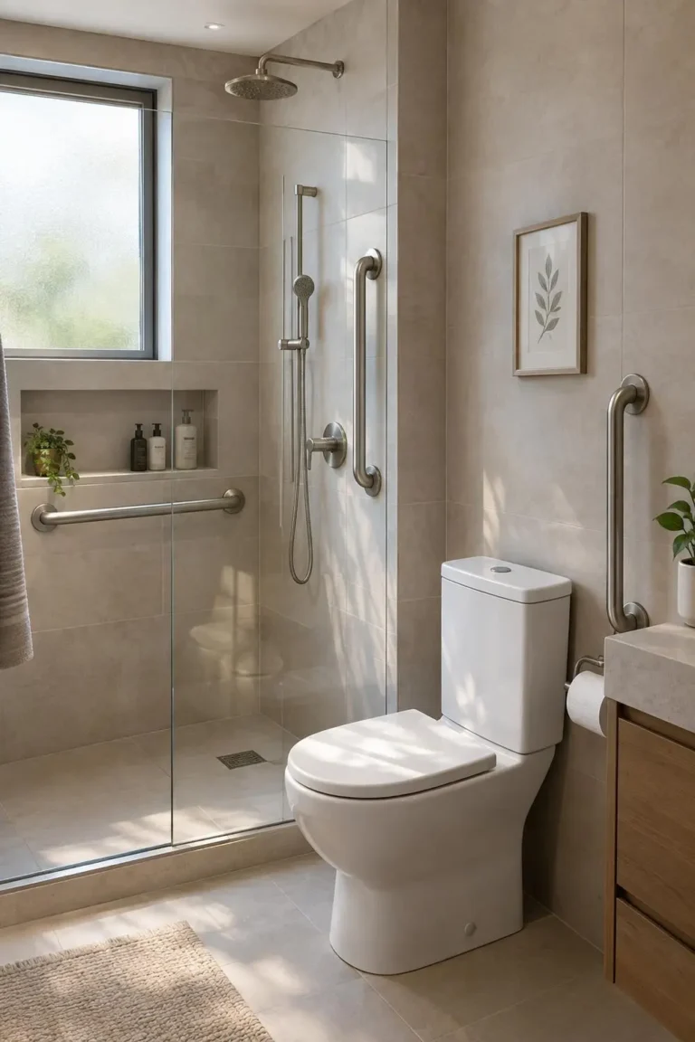 decorative grab bars bathroom; aging in place bathroom small; designer grab bars shower; grab bar placement small bathroom